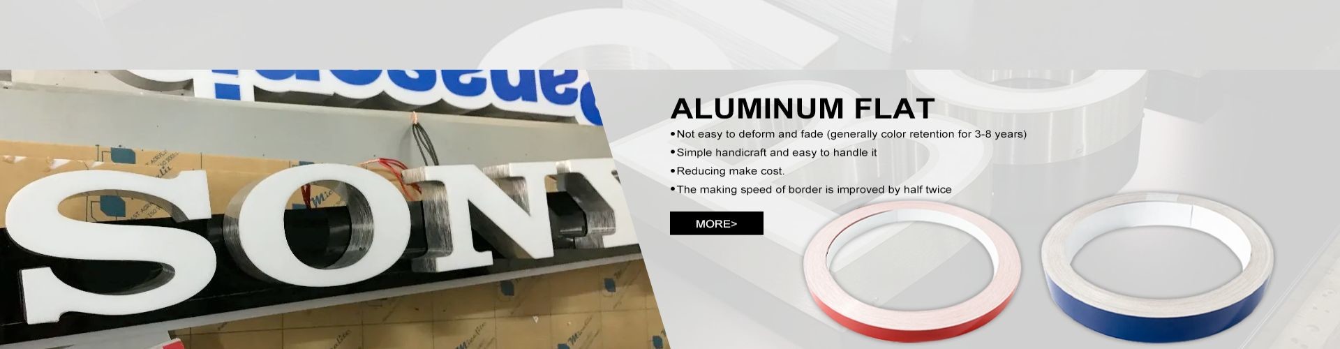 quality Aluminum Trim Cap For Channel Letter factory