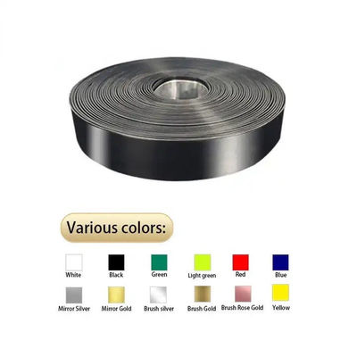 Hand Bending Aluminum Trim Cap With Length 25M Brushed Gold Aluminum Tape Coil