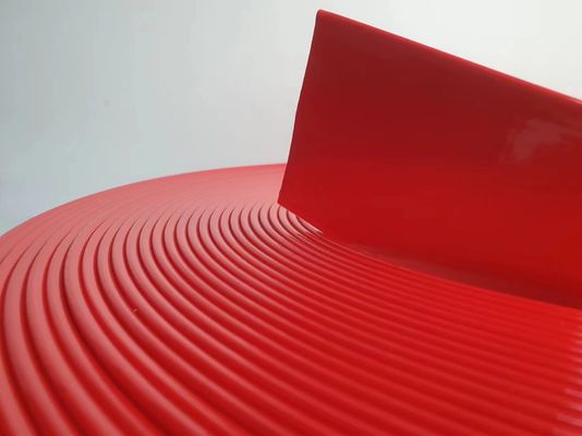 Red Aluminum Rubber Trim Cap With Brushed Surface For Signage Applications